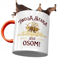 Kubki - Kubek Pomarańczowy dla Twojej Starej na Prezent z Nadrukiem ze Zdjęciem + Opakowanie na prezent (wzór 03) - miniaturka - grafika 1