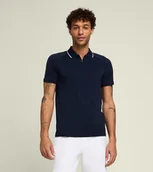 Koszulki sportowe męskie - Koszulka męska Wilson  M Team Seamless Polo 2.0 Classic Navy L - miniaturka - grafika 1