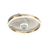 Wentylatory sufitowe - Wentylator sufitowy z oświetleniem, ściemnialny LED, nowoczesny design, C, bezstopniowe ściemnianie - miniaturka - grafika 1