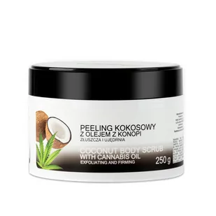 India Cosmetics, Peeling Kokosowy z Olejem z Konopi, 250ml - Peelingi do ciała - miniaturka - grafika 1