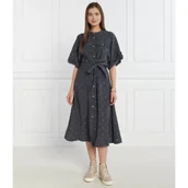 Sukienki - Tommy Hilfiger Sukienka z paskiem AMD VIS CREPE SS - miniaturka - grafika 1