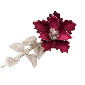 Ozdoby bożonarodzeniowe - Poinsecja na piku 22 cm mix - miniaturka - grafika 1