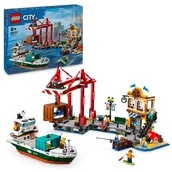 Klocki - LEGO 60422 City Nadmorski port ze statkiem towarowym - miniaturka - grafika 1