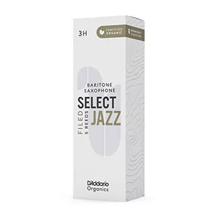 D'Addario Organic Select Jazz Filed Bariton Saxophone Stroiki - Stroiki saksofonowe - Pierwsza i jedyna organiczna trzcina - 3 twarde, 5 sztuk - Akcesoria do instrumentów dętych - miniaturka - grafika 1