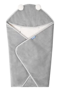 Otulacz Do Fotelika Plusz Baranek 75X75 Szary - Rożki i beciki Otulacz Do Fotelika Plusz Baranek 75X75 Szary - Rożki i beciki - miniaturka - grafika 1