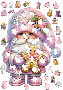Puzzle Drewniane dla Dzieci Dorosłych Krasnal z piernikiem 250 EL / Puzzled - Puzzle - miniaturka - grafika 1