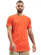 Koszulki męskie - Urban Classics Męski T-shirt Shaped Long Tee jednokolorowy, długi krój koszulka męska, dostępna w wielu różnych kolorach, rozmiary XS-5XL, blodpomarańczowy, M - miniaturka - grafika 1
