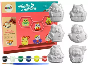 LEANToys LEANToys Zestaw Odlewów Gipsowych do Malowania Kotki Kreatywne 9467-uniw - Zabawki kreatywne - miniaturka - grafika 1
