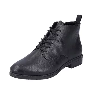 Rieker Damskie 71671 krótkie kozaki, czarny, 39 EU - Kozaki damskie - miniaturka - grafika 1