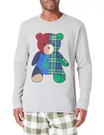 Koszulki męskie - United Colors of Benetton T-shirt męski G/C M/L 3o7w4m00v pulower, szary 501, rozmiar S - miniaturka - grafika 1
