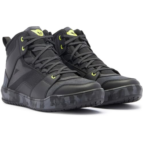 DAINESE Suburb D-WP Shoes męskie wodoodporne buty motocyklowe, Czarny kwaśny żółty moro, 40 EU