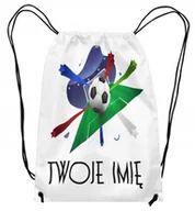 Plecaki worki - Worek Workoplecak Na Buty W-f Piłka Nożna Z Dowolnym Imieniem Tekstem - miniaturka - grafika 1
