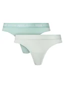 Majtki damskie - Puma Komplet 2 par stringów 907850 Zielony - miniaturka - grafika 1