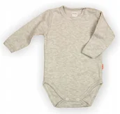 Body dla niemowląt - Body długi rękaw Popiel MELANŻ r 68 KLEKLE - miniaturka - grafika 1