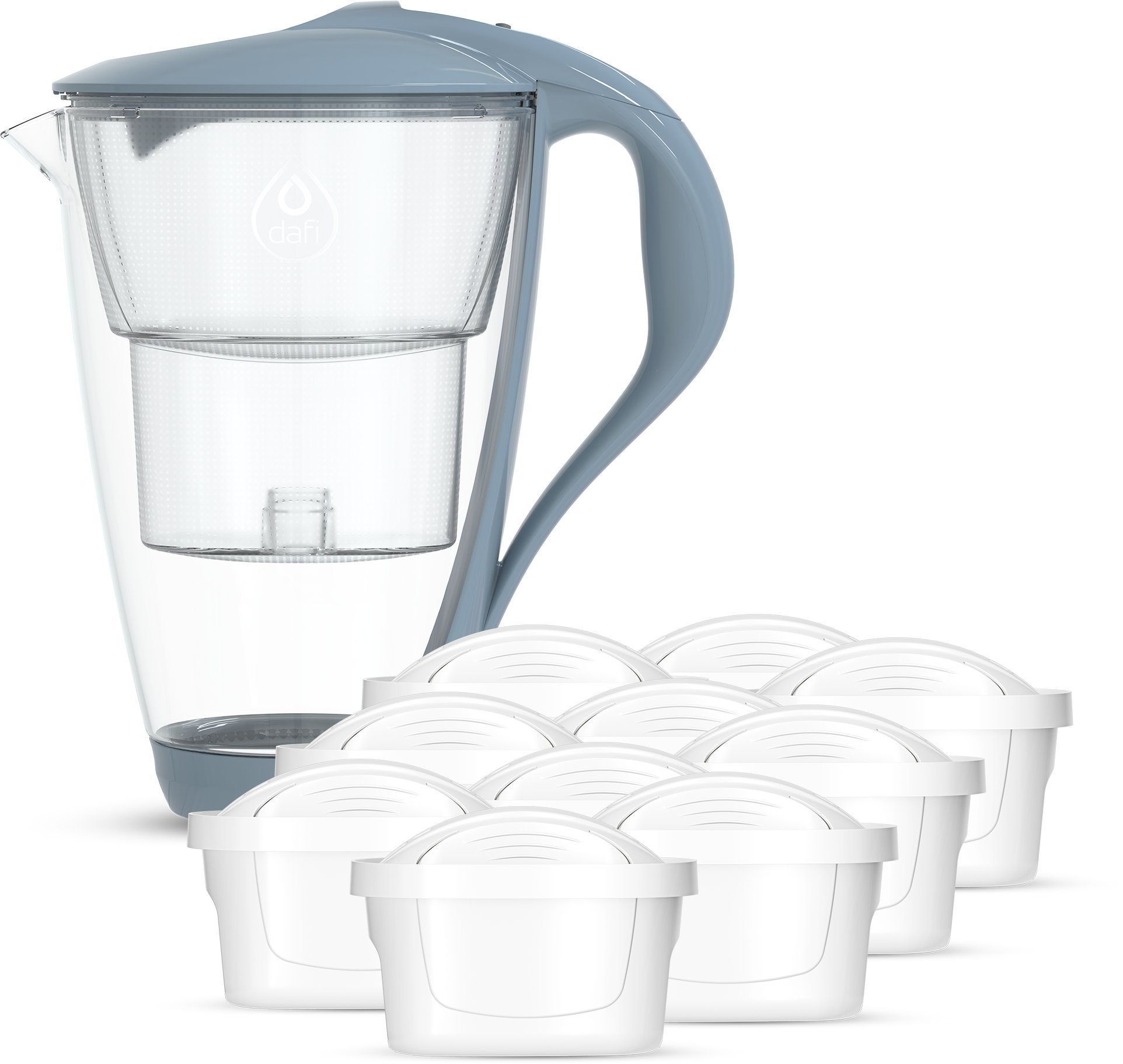 Szklany dzbanek Dafi CRYSTAL LED stalowy 10xUnimax