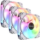 Wentylatory komputerowe - COUGAR Gehäuse Lüfter Apolar 120ARGB,Reverse Blade,Weiß 3er- CF-ARW12HW3-RGB - miniaturka - grafika 1