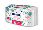 Chusteczki nawilżane - Cleanic Kindii Sensitive - chusteczki dla dzieci i niemowląt 3x 60 szt. - miniaturka - grafika 1