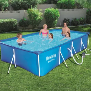 Bestway Basen Steel Pro z osprzętem, prostokątny, 400x211x81 cm, 56424 - Baseny ogrodowe - miniaturka - grafika 1