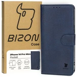 Bizon Etui Case Pocket do Apple iPhone 14 Pro Max, granatowe - Etui i futerały do telefonów - miniaturka - grafika 1