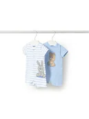 Rampersy - Mayoral Komplet 2 par romperów 1707 Błękitny - miniaturka - grafika 1