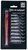 Przybory szkolne - KOH-I-NOOR Zestaw do kaligrafii 9 stalówek + drew obsadka - miniaturka - grafika 1