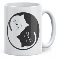 Kubki - Kubek ceramiczny Koty Yin Yang Dla Kociary Prezent Upominek - miniaturka - grafika 1