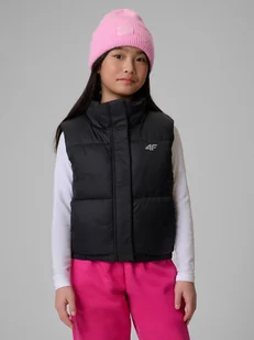 4F Bezrękawnik z wypełnieniem syntetycznym dziewczęcy - czarny 164 (13-14 lat) - Kurtki i płaszcze dla dziewczynek 4F Bezrękawnik z wypełnieniem syntetycznym dziewczęcy - czarny 164 (13-14 lat) - Kurtki i płaszcze dla dziewczynek - miniaturka - grafika 1