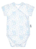 Body dla niemowląt - Dziewczęcy body bawełna krótki rękaw kwiatki Nicol,r.56 - miniaturka - grafika 1