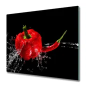 Naklejki na drzwi i meble - Deska kuchenna Czerwone papryki - miniaturka - grafika 1