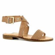 Sandały damskie - Sandały damskie rude CARINII - Carinii - miniaturka - grafika 1