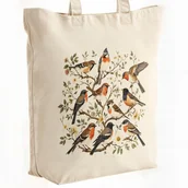 Torby męskie - Torba bawełniana premium na zakupy Motyw Ptaków Ptaki Kolaż Prezent - miniaturka - grafika 1