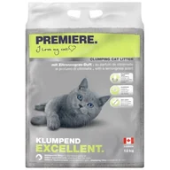 Żwirek dla kotów - PREMIERE Excellent Żwirek zbrylający o zapachu trawy cytrynowej 12 kg - miniaturka - grafika 1