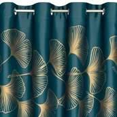 Zasłony - Euro Firany Zasłona Gotowa 140 x 250 Przelotka Harmony C.Turkus 1224758 - miniaturka - grafika 1