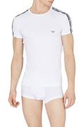 Koszulki męskie - Emporio Armani Underwear Męski t-shirt z monogramem, z logo, biały, L, biały, L - miniaturka - grafika 1