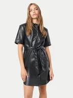 Sukienki - Noisy May Sukienka z imitacji skóry Andy 27026068 Czarny Regular Fit - miniaturka - grafika 1