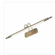 Lampy ścienne - Kinkiet LED do oświetlania obrazów, luster, 12W tradycyjny styl, ciepłe światło 3000K, wykończenie ANTYCZNY BRĄZ, przegubowe. 66cm - miniaturka - grafika 1