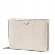 Portfele - Portfel Damski Skórzany Średni Skóra Zamek RFID PUCCINI Beżowy ZN9186-6A - miniaturka - grafika 1