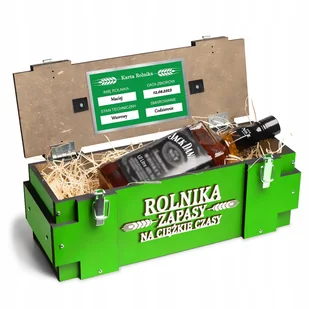 Prezent dla Rolnika Skrzynka na alkohol na 18-99 urodziny dla Taty Kolegi - Zestawy upominkowe - miniaturka - grafika 1