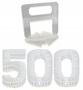 500 Klipsów System Do Poziomowania Płytek 1.0 Mm - Inne mocowania - miniaturka - grafika 1