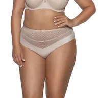 Komplety bielizny - Figi damskie z tiulową wstawką w zygzaki AV 2102 beżowe  3XL - miniaturka - grafika 1