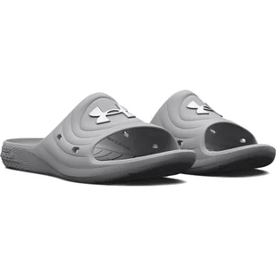 Damskie Klapki UNDER ARMOUR UA W LOCKER IV SL 3027013-100 – Szary - Klapki i japonki damskie - miniaturka - grafika 1
