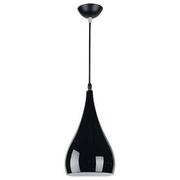 Lampy sufitowe - Ideus LAMPA wisząca JUSTA 03264 metalowa OPRAWA zwis kropla łezka czarna 03264 - miniaturka - grafika 1