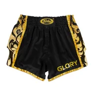 Spodnie sportowe męskie - Fairtex Spodenki Tajskie Muay Thai GLORY BSG1 Black/Gold - miniaturka - grafika 1