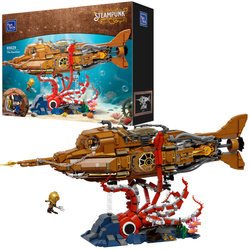 Klocki konstrukcyjne Pantasy Okręt podwodny Steampunk Nautilus 2552 elementy