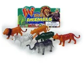 Figurki dla dzieci - Hipo Zwierzęta dzikie 6szt w worku 87652 - miniaturka - grafika 1