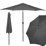 Parasole ogrodowe - Springos Parasol ogrodowy 300 cm składany na balkon duży ciemnoszary GU00200 - miniaturka - grafika 1