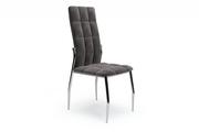 Krzesła - Stalowe krzesło tapicerowane glamour szare CERIN - miniaturka - grafika 1