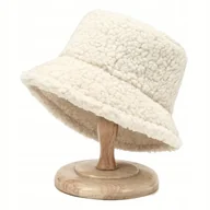 Czapki damskie - Czapka Damska Kapelusz Bucket Hat Zimowy Na Zimę Ciepły Wygodny Miękki - miniaturka - grafika 1