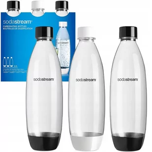 SodaStream butelka na wodę sodową, pojemność 1 litr, typ Fuse, kompatybilna z modelami syfonu Source, Play, Power, Spirit, 3 szt. 2260748 - Obcojęzyczne książki kulinarne - miniaturka - grafika 1
