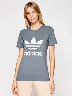 Koszulki i topy damskie - Adidas T-Shirt adicolor Classics Trefoil GN2903 Szary Regular Fit - grafika 1
